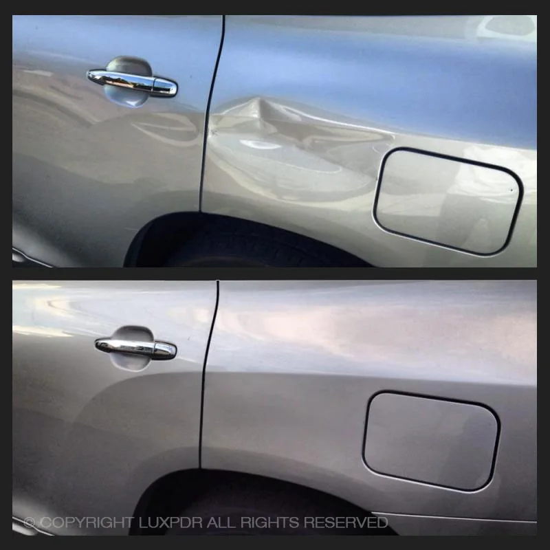 Toyota Highlander before and after paintless dent repair